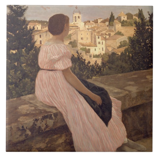 Carreau Jean Frederic Bazille La Robe rose vintage (Devant)