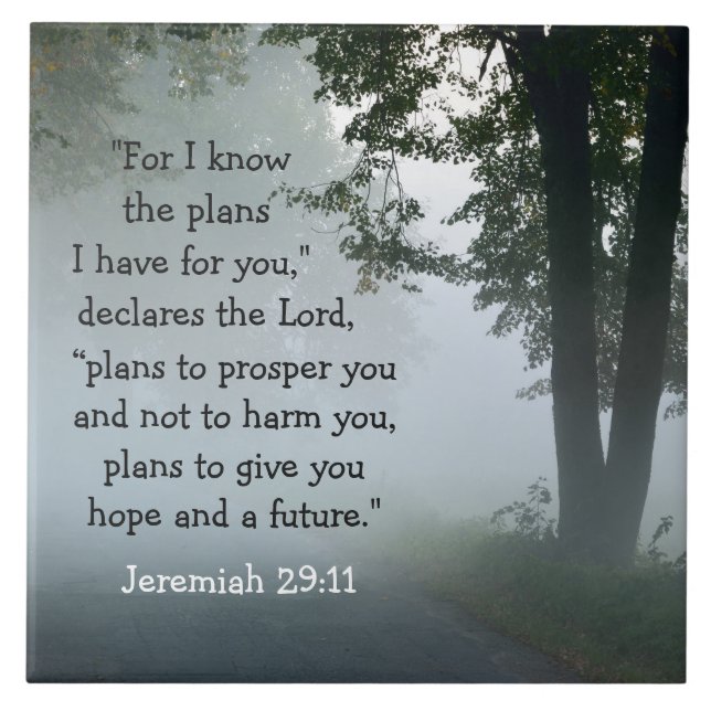 Carreau Jérémie 29:11 Car je connais les plans que j'ai po (Devant)