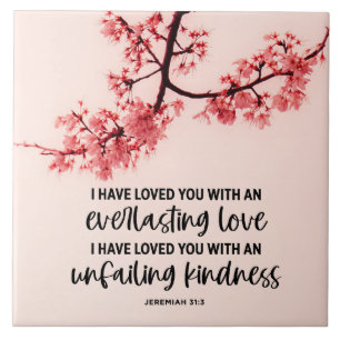 Carreau Jérémie 31:3 Je T'Ai Aimé La Bible Verse