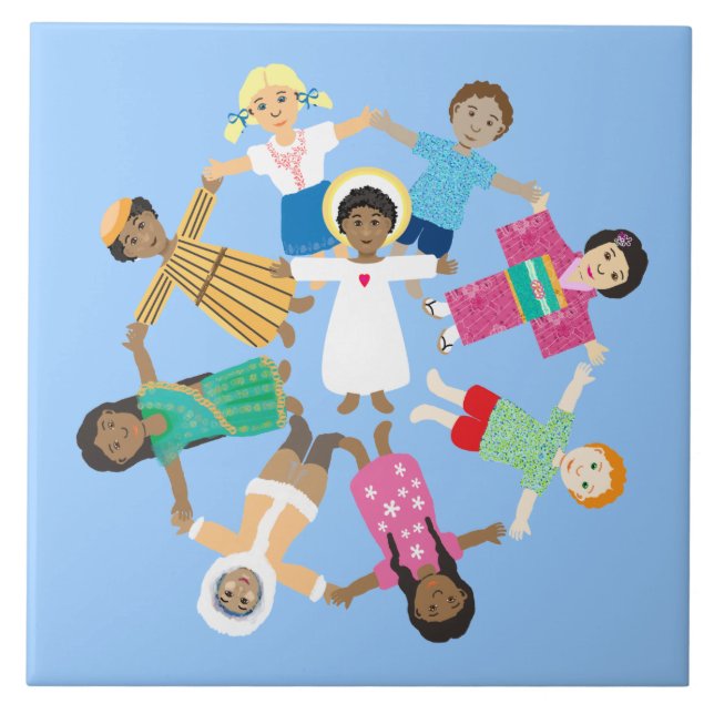 Carreau Jésus aime les petits enfants (Devant)