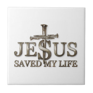 Carreau Jésus-Christ a sauvé mon cadeau de vie pour les fe