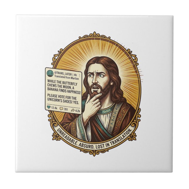 Carreau Jésus Confus Échec de la Traduction Automatique de (Devant)