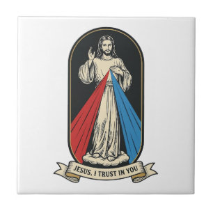 Carreau Jésus de la Miséricorde Divine Vintage