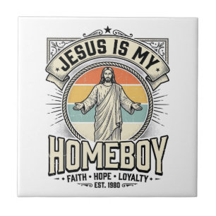 Carreau Jésus est mon pote Vintage T-shirt religieux