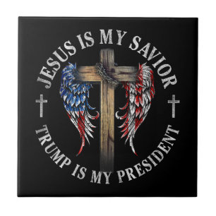 Carreau Jésus est mon sauveur Trump est mon président 2024