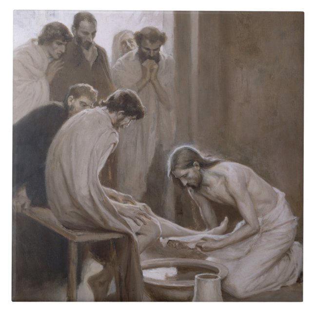 Carreau Jésus Lave les pieds de ses disciples (Devant)