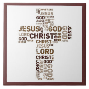 Carreau Jésus, le Christ, Dieu, seigneur, nuage de mot