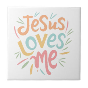 Carreau Jesus Love Me - Design vintage