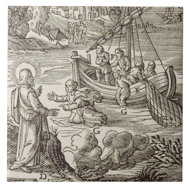 Carreau Jésus marchant sur l'eau (Devant)
