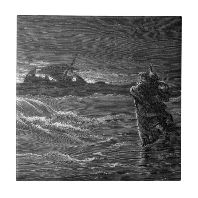 Carreau Jésus marche sur l'eau (Devant)