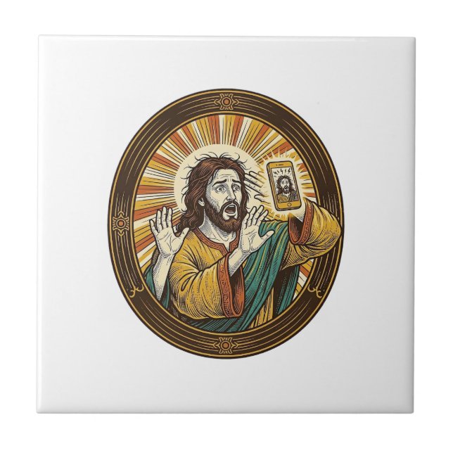 Carreau  Jésus Selfie Accidentel de la caméra frontale Dou (Devant)