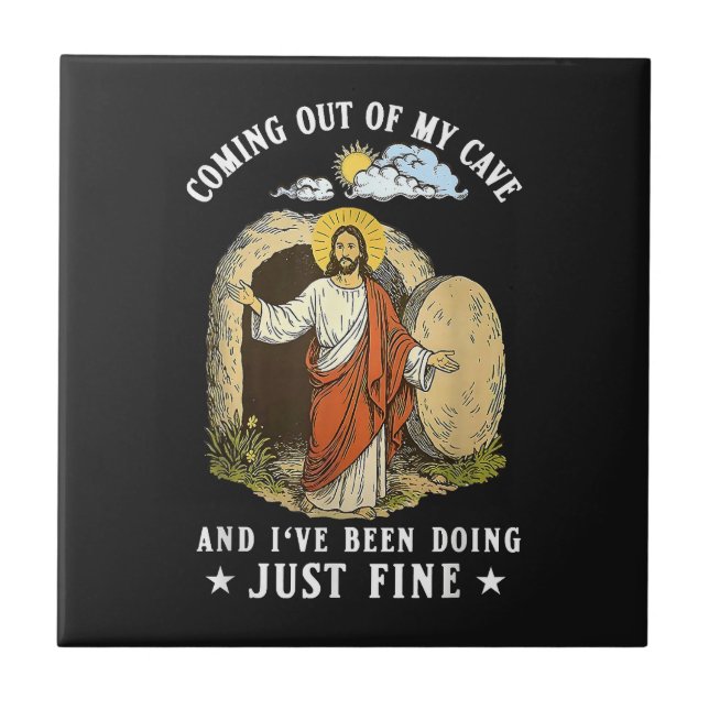 Carreau Jésus sortant de ma grotte  (Devant)