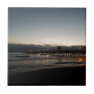 Carreau jetée de san clemente la nuit océan californie