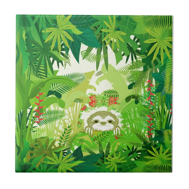 Carreau Jeter un coup d'oeil à la Sloth Boo Jungle (Devant)