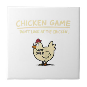 Carreau Jeu de poulet Ne regardez pas le poulet drôle de p