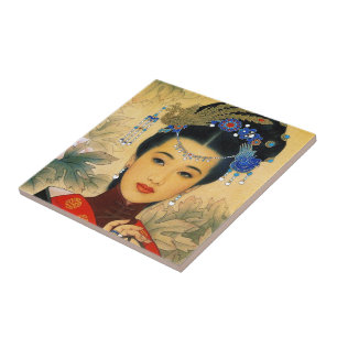 Carreau Jeune bel art chinois frais de prince Guo Jin