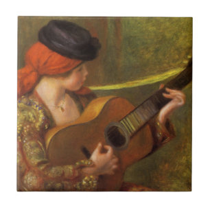 Carreau Jeune Espagnole avec guitare par Pierre Renoir