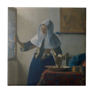 Carreau Jeune Femme Avec Un Pancarte D'Eau - Puzzle D'Art
