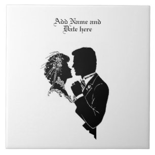 CARREAU JEUNE MARIÉE ET MARIÉ