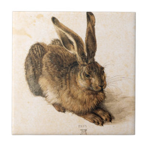 Carreau Jeune tuile de lièvres d'Albrecht Durer