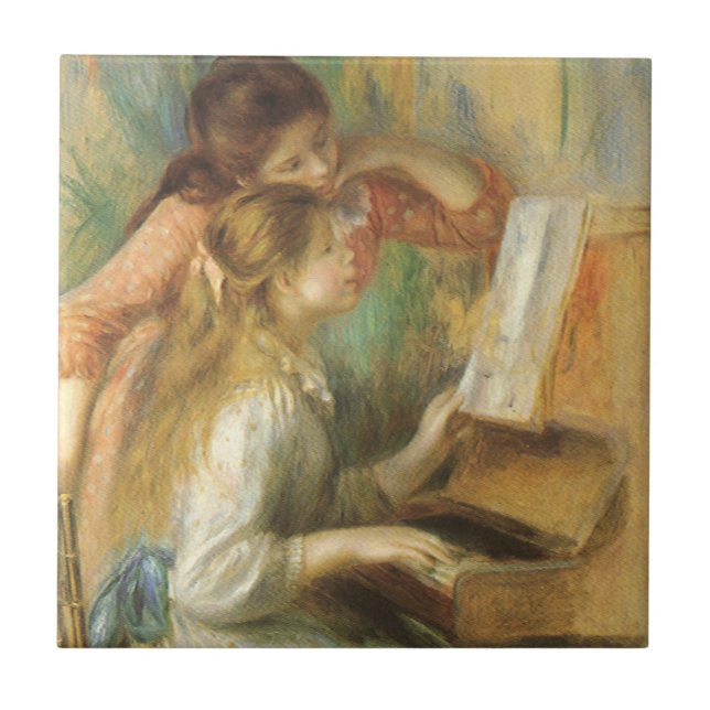 Carreau Jeunes filles au piano par Pierre Renoir (Devant)