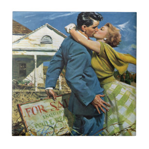 Carreau Jeunes mariés Amour et Romance Vintage achètent le