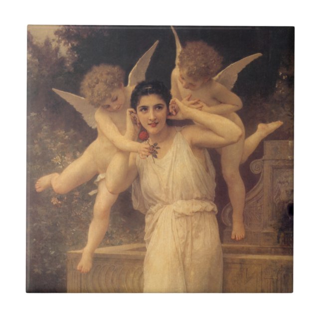 Carreau Jeunesse par Bouguereau, Portrait d'anges victorie (Devant)