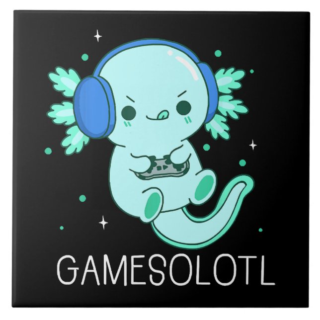 Carreau Jeux Kawaii Axolotl Axolotl Joueur (Devant)