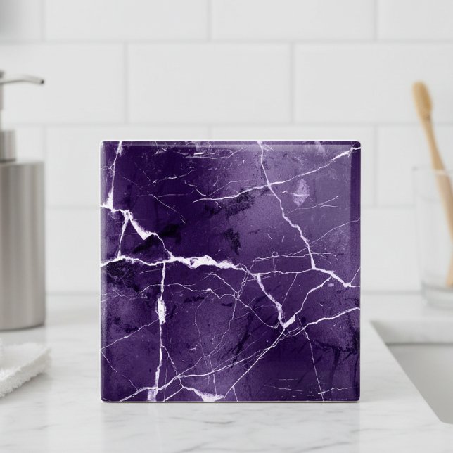 Carreau Jewel Tones Marbre Améthyste Violet ID1288 (Créateur téléchargé)