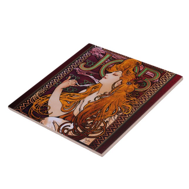 Carreau JOB d'Alphonse Mucha Art Nouveau Vintage (Côté)