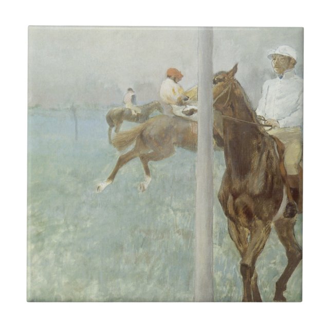 Carreau Jockeys avant la course par Edgar Degas (Devant)