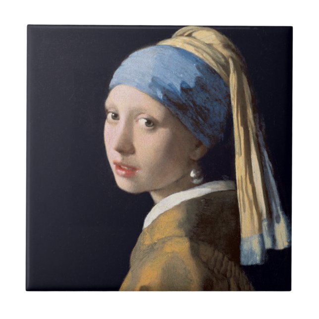 Carreau JOHANNES VERMEER - Fille avec une boucle d'oreille (Devant)