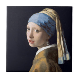 Carreau Johannes Vermeer - fille avec une boucle d'oreille