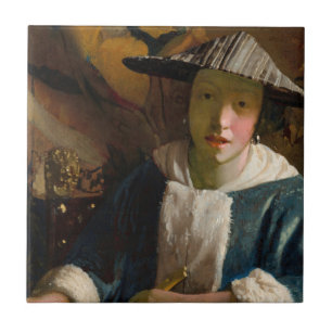 Carreau Johannes Vermeer - Fille avec une Flûte