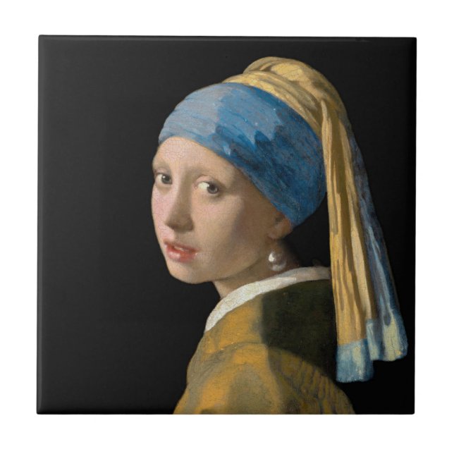 Carreau Johannes Vermeer - Fille avec une oreille perle (Devant)