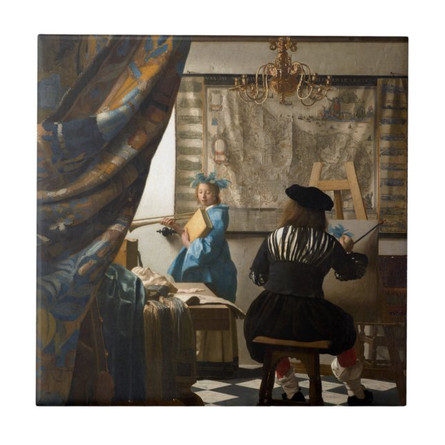 Carreau Johannes Vermeer - L'Allégorie de la Peinture (Devant)