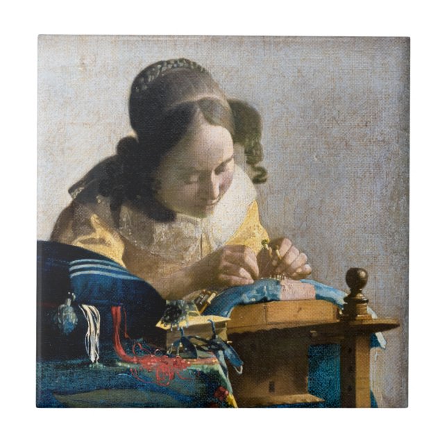 Carreau Johannes Vermeer - Le Lacemaker (Devant)