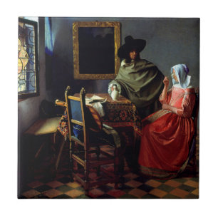 Carreau Johannes Vermeer - Le verre du vin