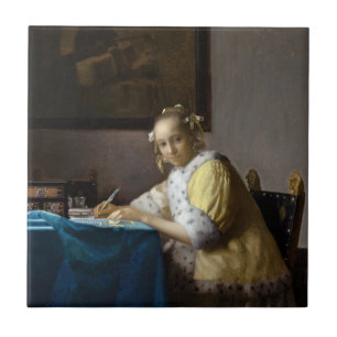 Carreau Johannes Vermeer - Une dame écrit une lettre