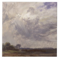 John Constable| Paysage avec ciel venteux gris, c.