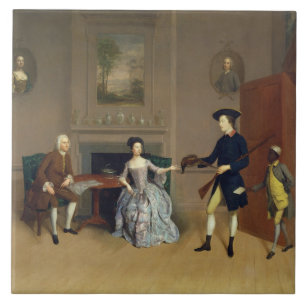 Carreau John Orde, avec son épouse Anne, et son fils plus