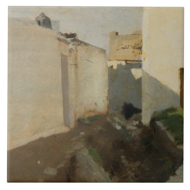Carreau John Singer Sargent - Murs blancs à Sunlight (Devant)