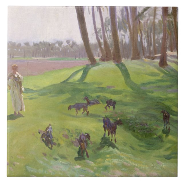 Carreau John Singer Sargent - Paysage avec Goatherd (Devant)