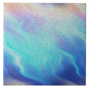 Carreau Joli Aqua bleu violet pastel carrelage mosaïque