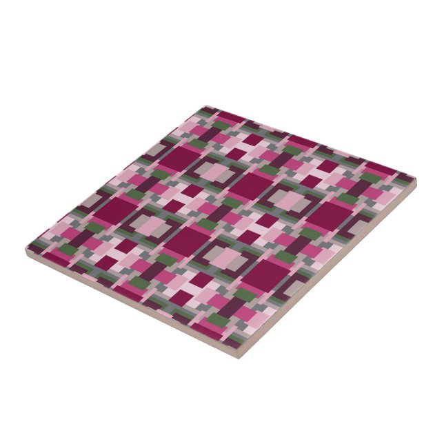 Carreau Joli bloc de couleur rose et vert  (Côté)