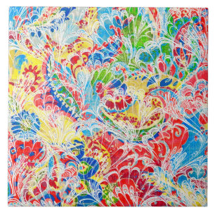 Carreau Joli coloré vintage floral