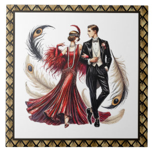 Carreau Joli couple Art déco