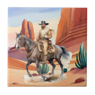Carreau joli désert de cowboy occidental