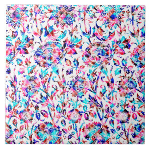 Carreau Joli design floral coloré