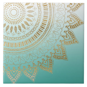 Carreau Joli dessin de mandala tribal dessiné à la main